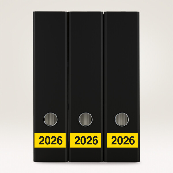 AVERY Zweckform Ordner-Inhaltsschild "2026", 60x26 mm, gelb
