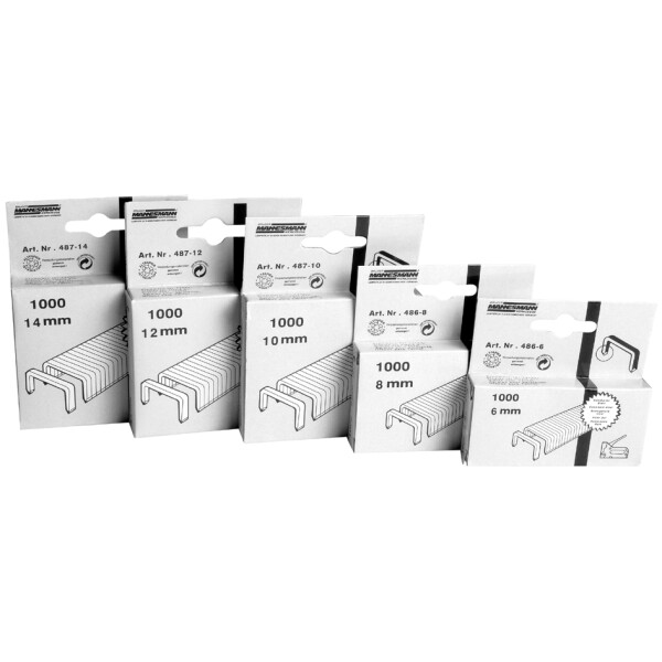 BRÜDER MANNESMANN Heftklammern, 12 mm, verzinkt, 1.000 Stück