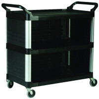Rubbermaid Mehrzweckwagen X-Tra Cart, 3 Etagen, schwarz