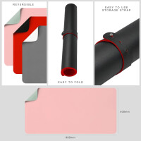 deflecto Schreibunterlage, 800 x 400 mm, minze rosa