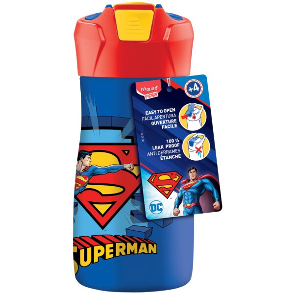 Maped PICNIK Trinkflasche SUPERMAN, 0,43 l, blau rot
