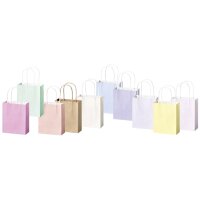 folia Papier-Tragetaschen PASTELL, Größe: M, farbig sortiert