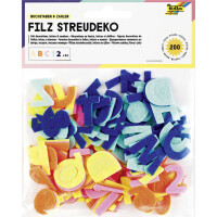 folia Filz-Streudeko "Happy Shapes", 170 Teile