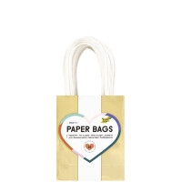 folia Papier-Tragetaschen GOLD GLÄNZEND, Größe: S
