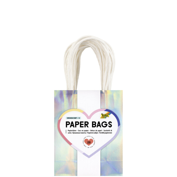 folia Papier-Tragetaschen IRISIEREND GLÄNZEND, Größe: M