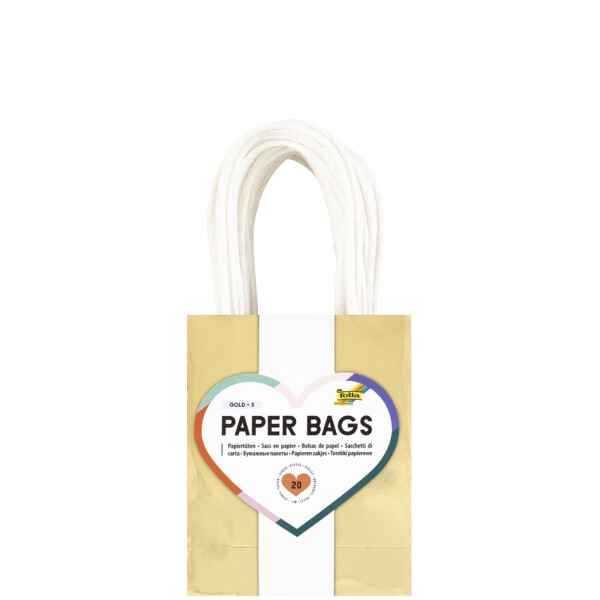 folia Papier-Tragetaschen IRISIEREND GLÄNZEND, Größe: M