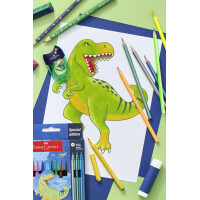FABER-CASTELL Fasermaler Dino, 18+6 Kartonetui
