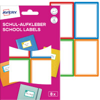 AVERY Buchetiketten, Papier, 48 x 70 mm, farbige Rahmen