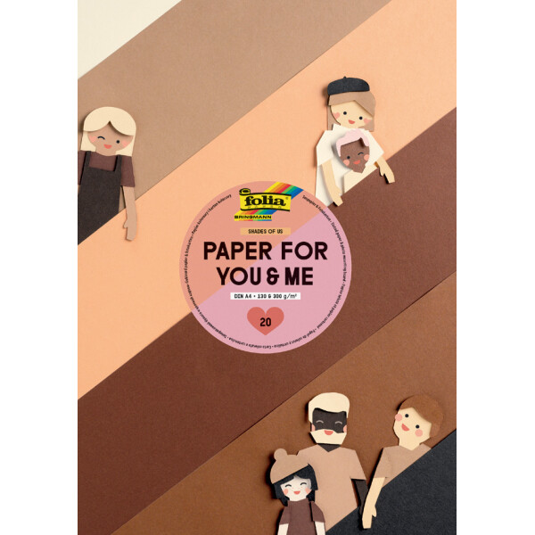 folia Tonpapier- Fotokarton-Block "Shades of us", 20 Blatt