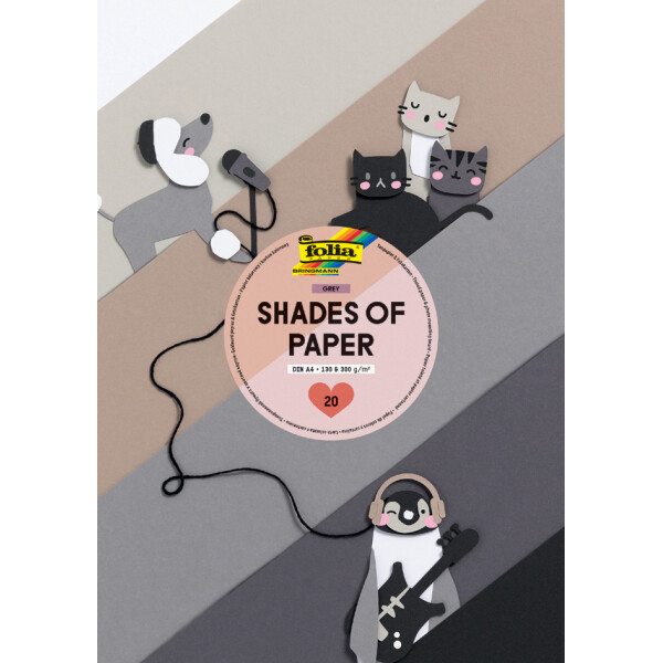 folia Tonpapier- Fotokarton-Block "Shades of us", 20 Blatt