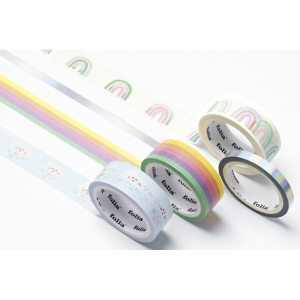 folia Deko-Klebeband Washi-Tape "HOTFOIL WILDLIFE", 4er Set