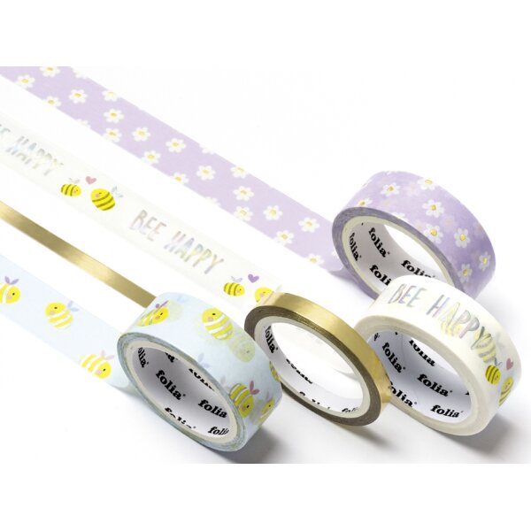 folia Deko-Klebeband Washi-Tape "HOTFOIL WILDLIFE", 4er Set