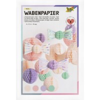 folia Wabenpapier PASTEL, 30-lagig, 210 x 330 mm, nassfest