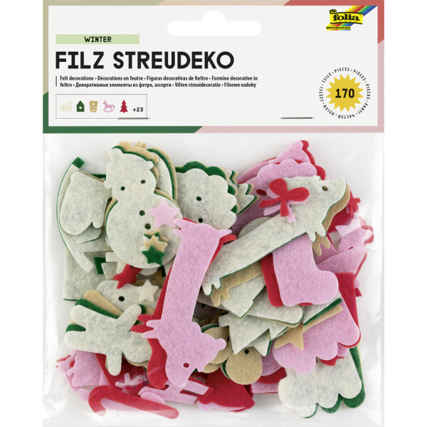 folia Filz-Streudeko "Winter", 170 Teile