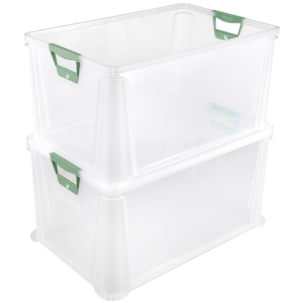 keeeper Aufbewahrungsbox "luis", 64 Liter, grau-transparent