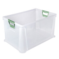 keeeper Aufbewahrungsbox "luis", 64 Liter, grau-transparent