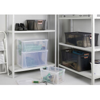 keeeper Aufbewahrungsbox "luis", 64 Liter, grau-transparent