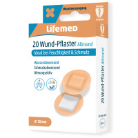 Lifemed Wund-Pflaster "Allround", rund, hautfarben