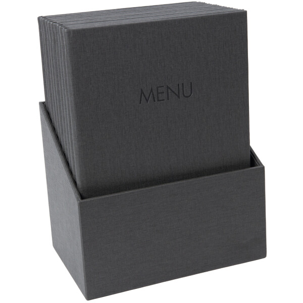 sigel Speisekarten-Mappe MENU, DIN A4, schwarz, 10er Box