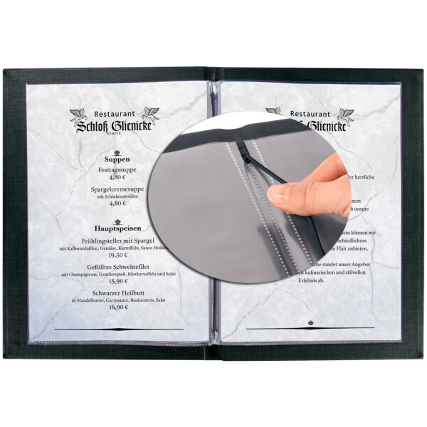 sigel Speisekarten-Mappe MENU, DIN A5, schwarz