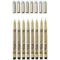 SAKURA Fineliner PIGMA MICRON, 8er Etui, schwarz