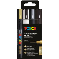 POSCA Pigmentmarker PC-5M, softe Farben, 8er Etui