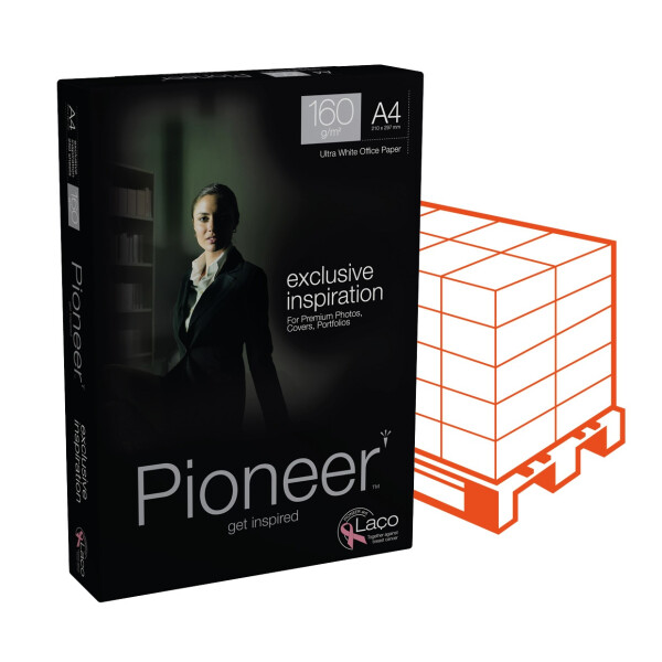 PIONEER exclusive inspiration Premiumpapier hochwei&szlig; A4 160g - 1 Palette (50.000 Blatt)