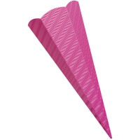 folia Schultüten-Zuschnitt, 3D-Wellpappe, 6-eckig, pink