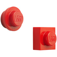 LEGO Haftmagnet-Set, 2-teilig, rot