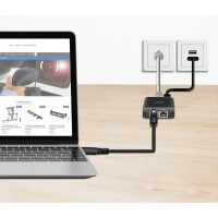 LogiLink USB 3.0 Ethernet-Kabel, USB-A - RJ45 Stecker, 5,0 m