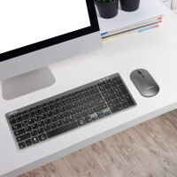 LogiLink Dual-Mode Desktop-Set, kabellos, grau anthrazit