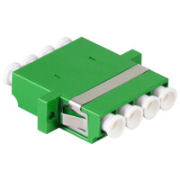 LogiLink LWL Kupplung-Set, LC-Duplex Quad, grün,...