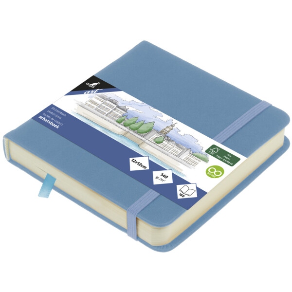 kangaro Skizzenbuch, 80 Blatt, 120 x 120 mm, sky blue