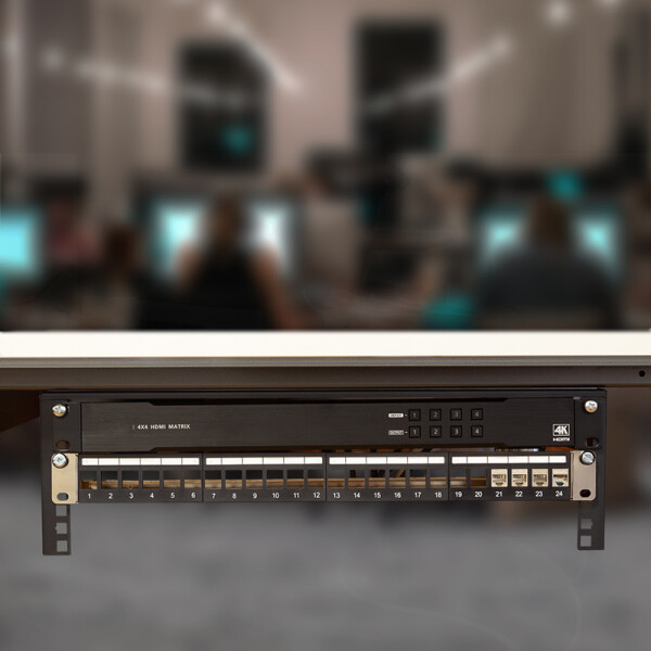 LogiLink 19" Rack zur Untertisch- Wandmontage, 1 HE, schwarz