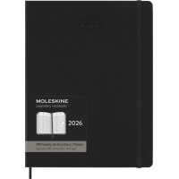 MOLESKINE Buchkalender Pro 2026, L A5, Hardcover, schwarz
