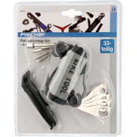 FISCHER Fahrrad-Werkzeugset & Flickzeug, 32-teilig