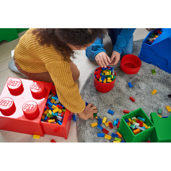 LEGO Aufbewahrungsstein STORAGE BRICK 1 ROUND, 950 ml, rot