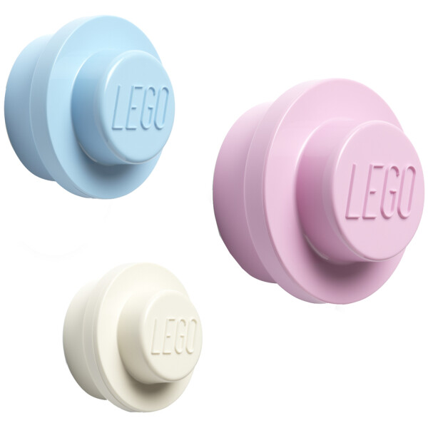 LEGO Garderobenhaken-Set WALL HANGER SET, wei&szlig; schwarz grau