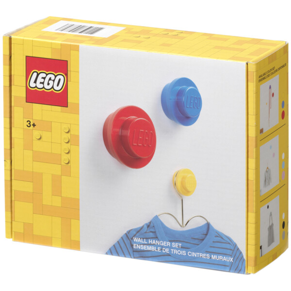 LEGO Garderobenhaken-Set WALL HANGER SET, wei&szlig; schwarz grau