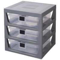 LEGO Schubladenbox 3-DRAWER STORAGE RACK, 3 Schübe, grau