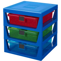 LEGO Schubladenbox 3-DRAWER STORAGE RACK, 3 Schübe, grau