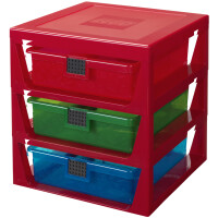 LEGO Schubladenbox 3-DRAWER STORAGE RACK, 3 Schübe, grau