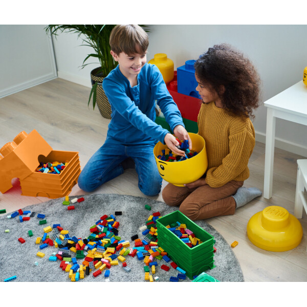 LEGO Aufbewahrungskopf STORAGE HEAD GIRL, L, 8,5 Liter, gelb