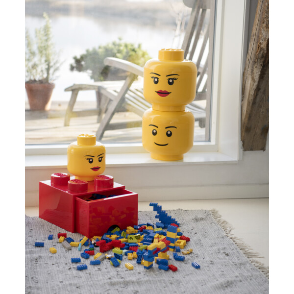 LEGO Mini-Aufbewahrungskopf STORAGE HEAD GIRL, 360 ml, gelb