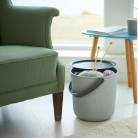 NHG Aufbewahrungseimer AKITA, 10 Liter, blau hellbeige