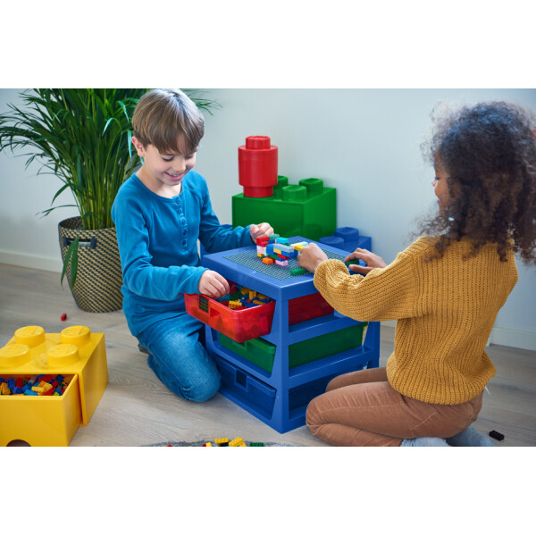 LEGO Schubladenbox 3-DRAWER STORAGE RACK, 3 Schübe, blau