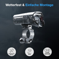 FISCHER Fahrrad-LED-Frontleuchte, 110 Lux