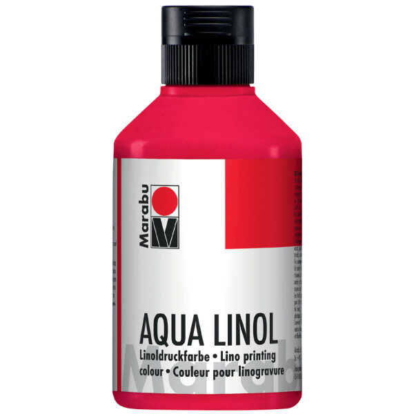 Marabu Aqua-Linoldruckfarbe, karminrot, 250 ml