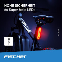 FISCHER Fahrrad-LED-Rückleuchte, 50 Dioden