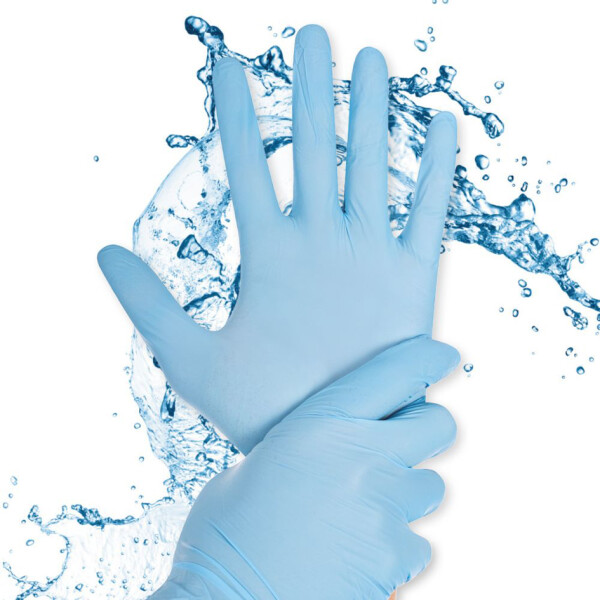 HYGOSTAR Nitril-Handschuh Rapid-On, M, blau, puderfrei